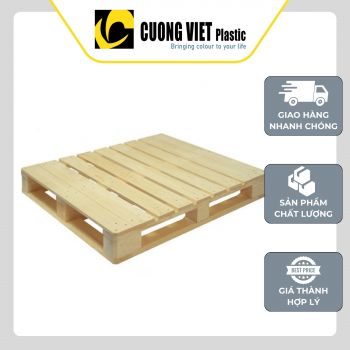 Pallet 2 mặt – Chắc chắn, bền bỉ, tiện lợi cho vận chuyển và lưu trữ